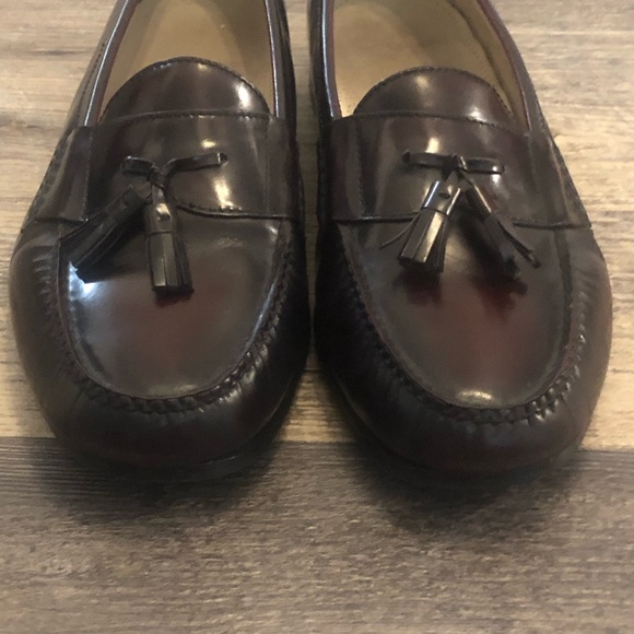 Cole Haan leather pinch tassel loafer burgundy pad insole leather sole 13 C EUC - Picture 3 of 12